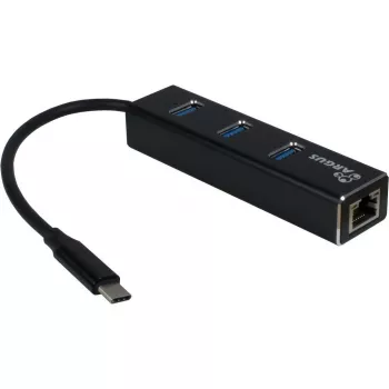 Inter-Tech Argus IT-410 - Centrmezgls - 3 x SuperSpeed USB 3.0 + 1 x 10/100/1000 - Galddators (88885440)