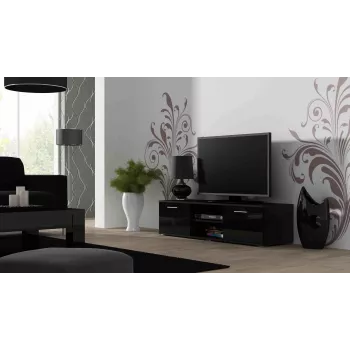Cama TV statīvs SOHO 140 melns/melns glancēts