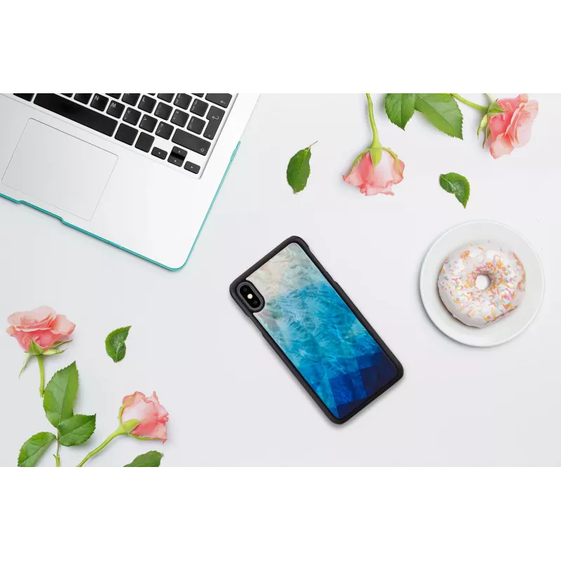 Telefona maciņš iKins iPhone XS Max — zila ezera un melna apdare