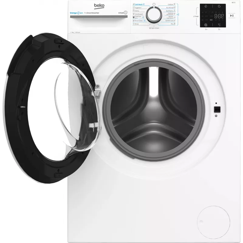 BEKO veļas mazgājamā mašīna BM3WFSU37013WW, 7 kg, Energoefektivitātes klase A, 49,6 cm, 1000 apgr./min, invertora motors, Steam Cure