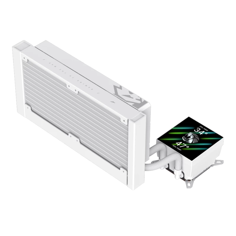 Gamemax CPU šķidruma dzesētājs | GLACIER 240 LCD WH | Intel, AMD