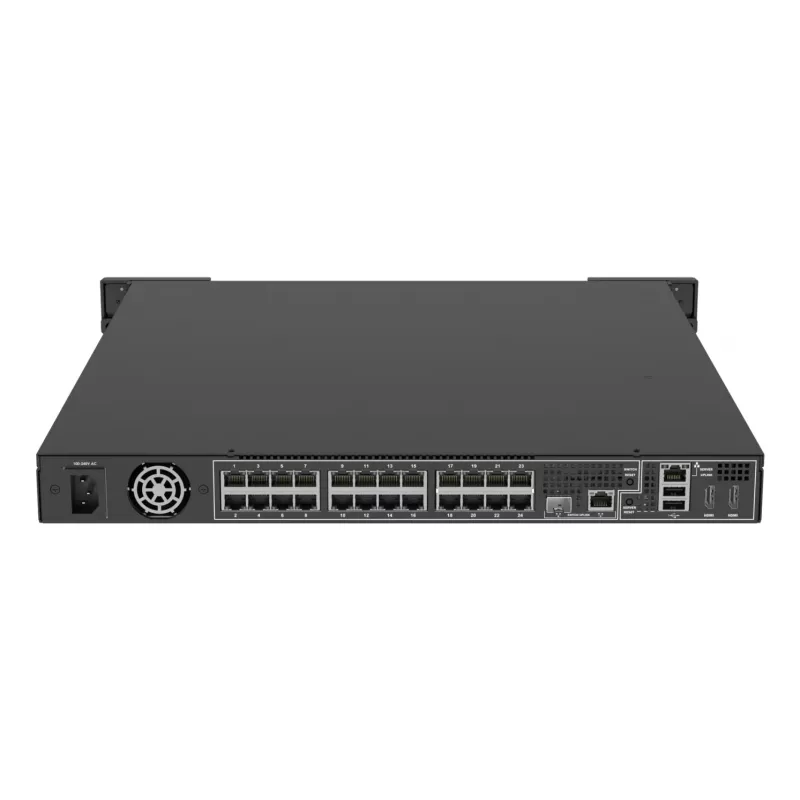 Tīkla video ierakstītājs AXIS S2224 Mk II 24 kanāli, 48 kanālu atskaņošana, 7680×4320, 6 TB HDD, 256 GB SSD, RAID 0/1/10, 1U, Melns