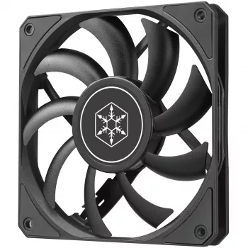 Korpusa ventilators SILVERSTONE SST-AS120B 120 mm melns caurspīdīgs, 3-pin
