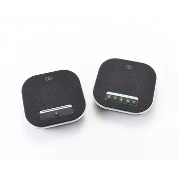 Konferenču skaļrunis Boom Collaboration GEMINI ar iebūvētu mikrofonu, Bluetooth un USB, melns
