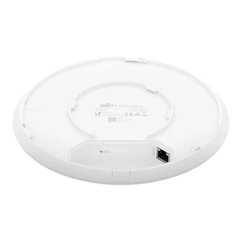 Bezvadu piekļuves punkts UBIQUITI U6‑PRO — Wi‑Fi 6 divjoslu 2.4/5 GHz, PoE, IP54, griestu/sienas, 4800 Mbps (5 GHz), 573.5 Mbps (2.4 GHz)
