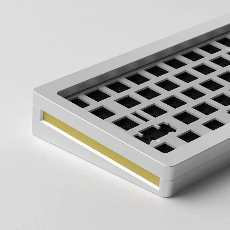 AKKO spēļu klaviatūras korpuss MonsGeek M7 VIA Barebone komplekts sudraba krāsā — barebone mehāniskās klaviatūras šasija, saderīga ar VIA programmaparatūru