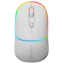 Canyon MW-22 CNS-CMSW22SW pele – 2-in-1 Bluetooth/2,4 GHz – optiska – 800/1200/1600 DPI – 4 pogas – RGB apgaismojums – uzlādējama – sniegbalta