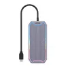 USB centrmezgls Unitek uHUB S7+ — vadu USB 3.2 Gen 2 Type-C, 100 W PD, Gigabit Ethernet, 4K atbalsts, Space pelēka