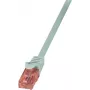 LogiLink PrimeLine Patch kabelis RJ-45 (M) uz RJ-45 (M) 10 m UTP CAT 6 bezhalogēns pelēks