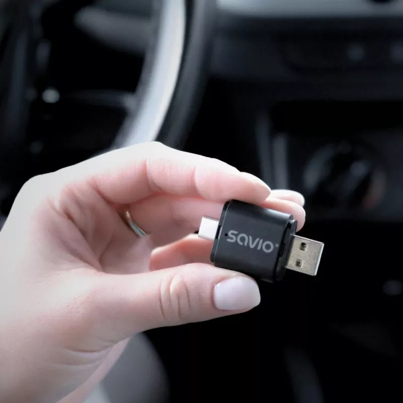 Bezvadu audio raidītājs Savio TR-17 Bluetooth USB 10 m Melns