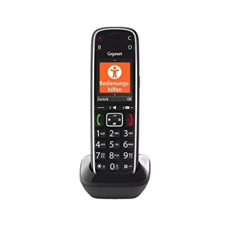 Gigaset E720HX Analog/DECT telefons ar zvanītāja ID, melns