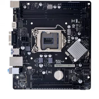 Mātesplate BIOSTAR H81MHV3 3.0 — Micro ATX, LGA 1150, Intel H81, 2x DDR3 DIMM (maks. 16GB), SATA II/III, Gigabit LAN, HDMI, VGA