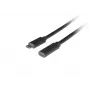 USB C uz USB C kabelis LANBERG CA-USBE-20CC-0005-BK, USB 3.2 Gen 1 (5 Gbit/s), 0,5 m, melns