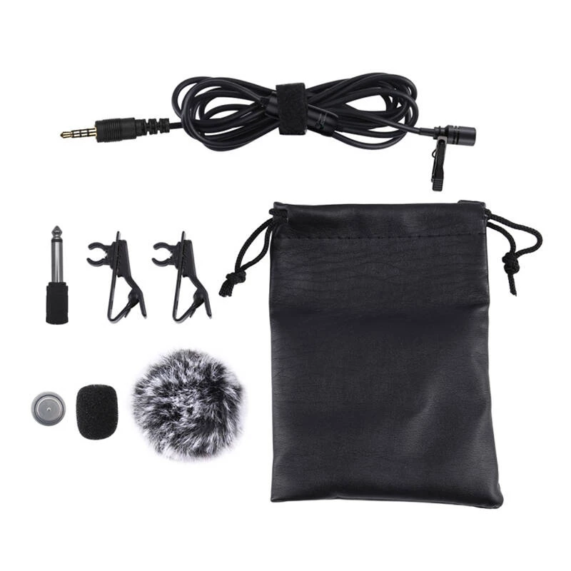 Mikrofons ar klipsi PULUZ 3.5mm Jack 6m