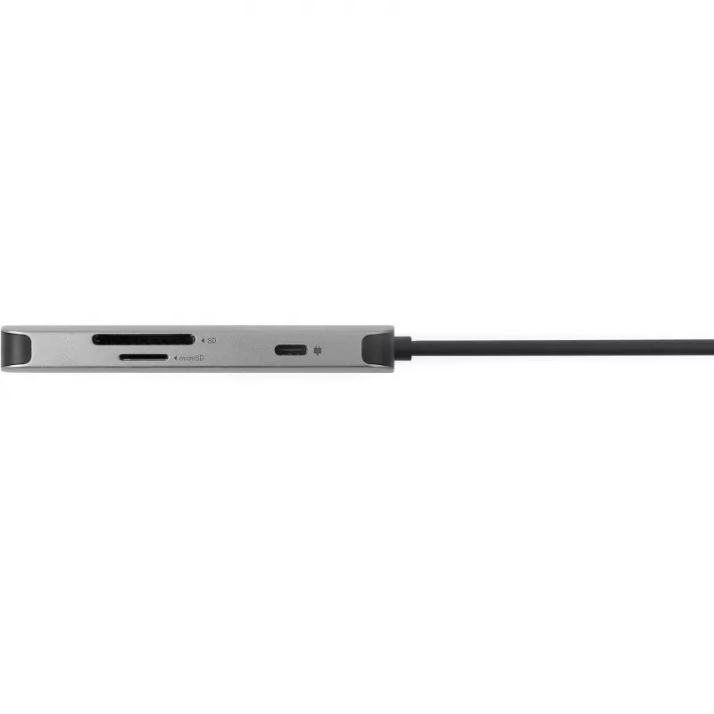 7-in-1 USB-C Dongle Acer — USB 3.2 Gen 1 Type-C, 3x USB-A, HDMI, SD/microSD, 100 W PD, Sudraba krāsa
