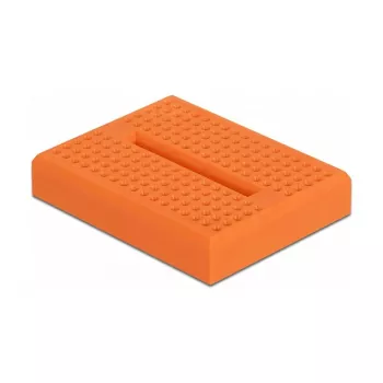 Breadboard DELOCK 18319, plastmasas prototipēšanas plate, oranža, 36×46×10 mm