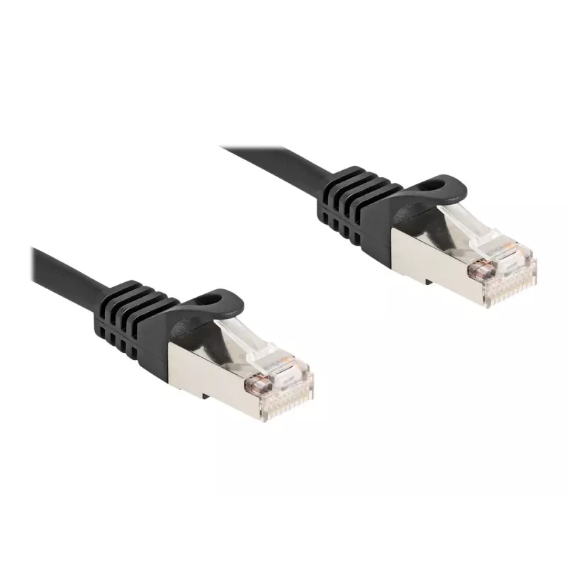 Tīkla kabelis DeLOCK RJ50 vīr. uz RJ50 vīr. S/FTP 0,25 m melns