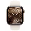 Apple Watch Series 10 GPS + Cellular 42mm zelta titāna korpuss ar Starlight sporta siksniņu - S/M (MX063QF/A)