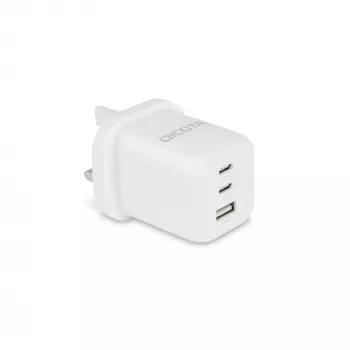 Dicota Barošanas bloks - kompakts, GaN - 65 W - 5 A - PD 3.0 - 3 izejas porti (2 x USB-C, USB)
