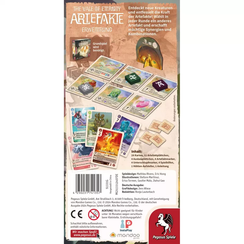 The Vale of Eternity: Artefakte, galda spēles paplašinājums