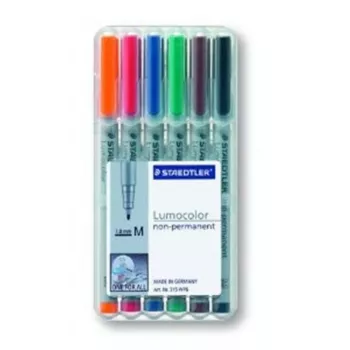 Marķieris Staedtler 315 WP6 melns zils brūns zaļš oranžs sarkans
