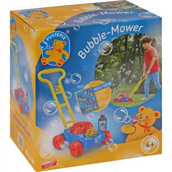 Bubble-Mower zāliena pļāvējs, ziepju burbuļi zils/sarkans