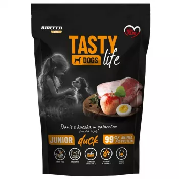 BIOFEED Tasty Dogs Life Junior Pīle - mitrā suņu barība - 150g