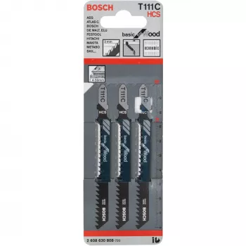 Bosch T 111 C finierzāģa asmens, augsta oglekļa satura tērauds (HCS), 3 gab.