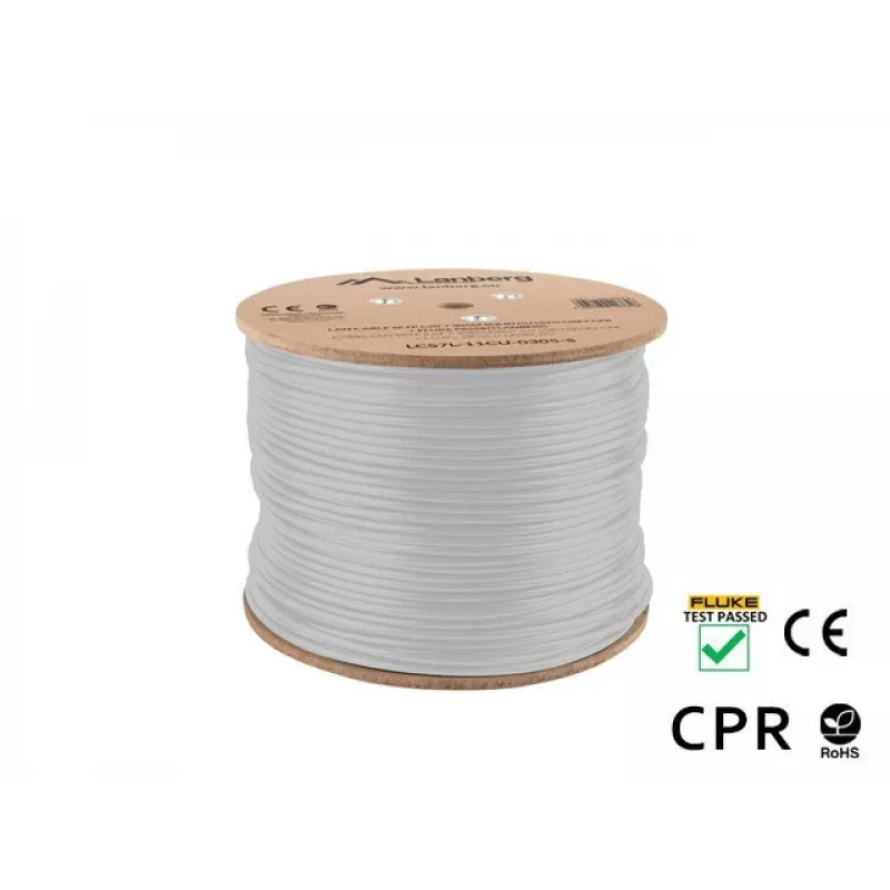 Tīkla kabelis Lanberg LCS7L-11CU-0305-S RJ45 Cat7 305 m balts