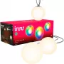 Āra viedā globusa gaisma krāsaina 3-pack, LED gaisma aizstāj 33 vatus
