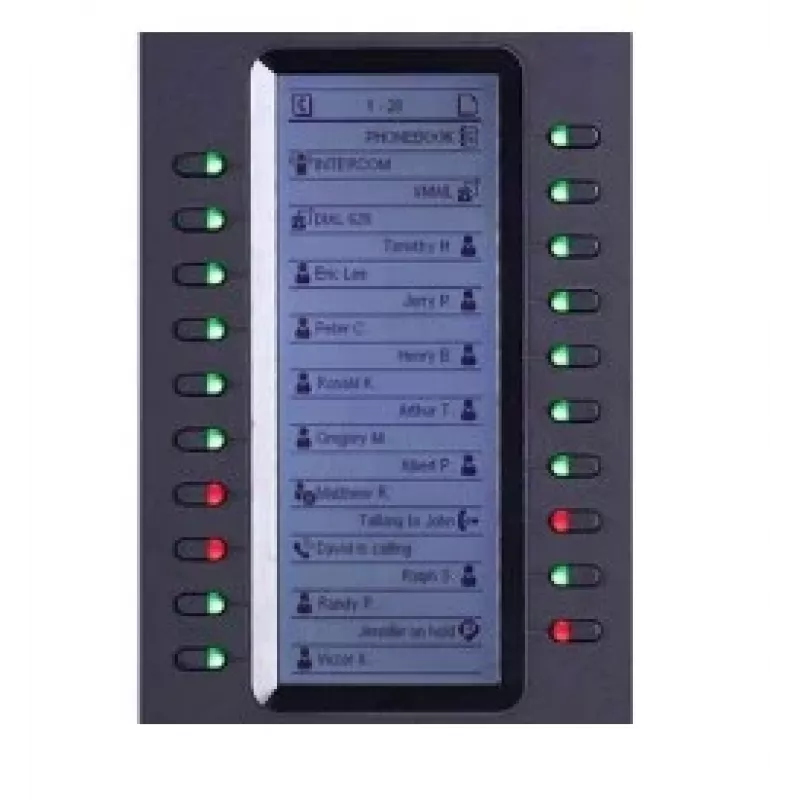 Grandstream Networks GXP2200EXT IP papildmodulis Melns 20 pogas