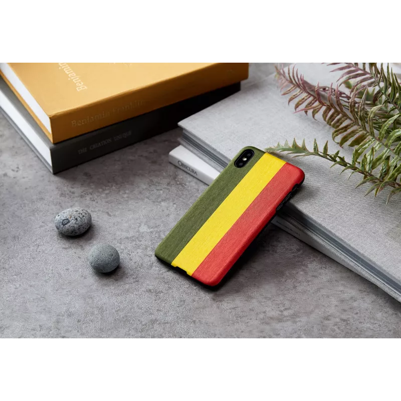 Viedtālruņa maciņš no man and wood iPhone XS Max – modelis Reggae, melns