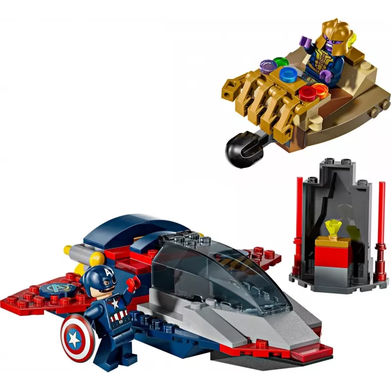 Konstruktoru komplekts LEGO Marvel Super Heroes Captain America Thanos 76319 — 107 detaļas, 2 minifigūras, vecums 4+