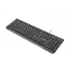 NATEC KEYBOARD TROUT SLIM USB, US IZKĀRTOJUMS, MELNS