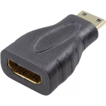 SpeaKa Professional HDMI Adapter [1x HDMI spraudnis C Mini - 1x HDMI ligzda] Melns Apzeltīti kontakti (SP-7869908)