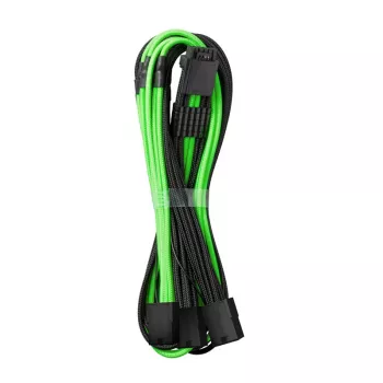 CableMod 12VHPWR uz 3× PCIe ModMesh kabelis 45 cm, melns/gaiši zaļš