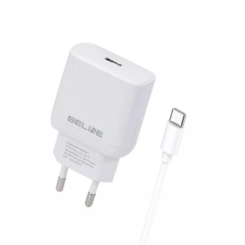 Lādētājs 30W USB-C Beline Beli02177 balts ar USB-C kabeli