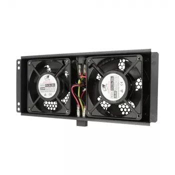 Dzesēšanas ventilators Extralink 2 FANS ROOF COOLING UNIT 220V AC melns metāla