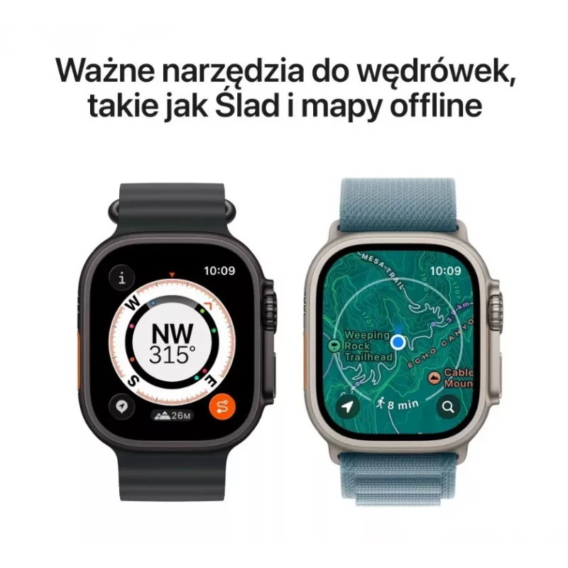 Viedpulkstenis Apple Watch Ultra 3 GPS + Cellular 49mm Melns Titāna Korpuss ar Melnu Titāna Milānas Cilpu Vidējs