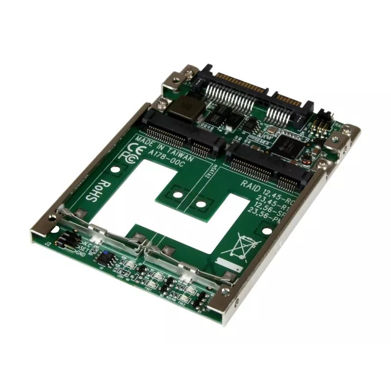 StarTech.com Dual mSATA SSD uz 2.5” SATA RAID adaptera pārveidotājs