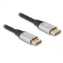DeLOCK DisplayPort kabelis 16K 60 Hz 1 m sudraba metālisks