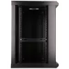 Pie sienas stiprināms statīvs Extralink Rackmount cabinet 12U 600x600 Melns