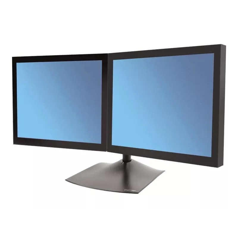 Ergotron DS100 - statīvs - horizontāls - 2 LCD displejiem - Alumīnijs, Tērauds - Melns - Ekrāna izmērs: līdz 61 cm (līdz 24 collām)