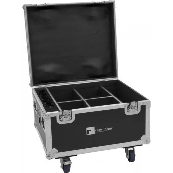 Roadinger lidojuma koferis 4× AKKU IP PAR 7 QCL WDMX ar uzlādes funkciju, modelis 31005182