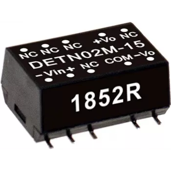 DC-DC pārveidotājs Mean Well DETN02L-05, 2 W, ieeja 4,5–5,5 V, izeja 200 mA, 10,9×15,2×7,1 mm