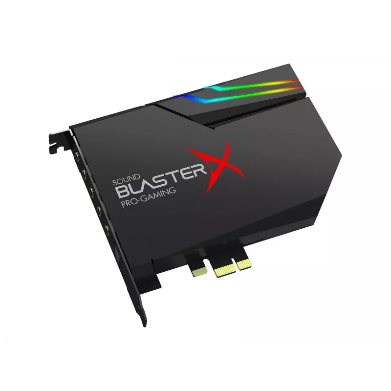 Creative Sound BlasterX AE-5 Plus Black PCI-e RGB spēļu skaņas karte