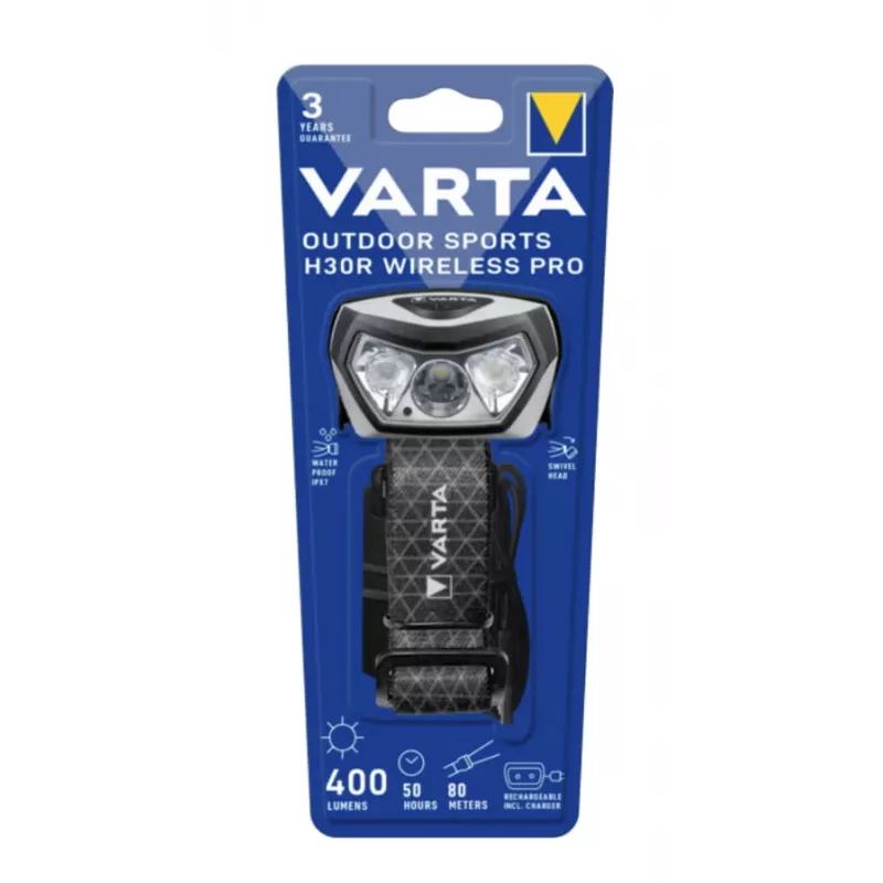 Galvas lukturītis Varta Outdoor Sports H30R Wireless Pro 400 lm IPX7