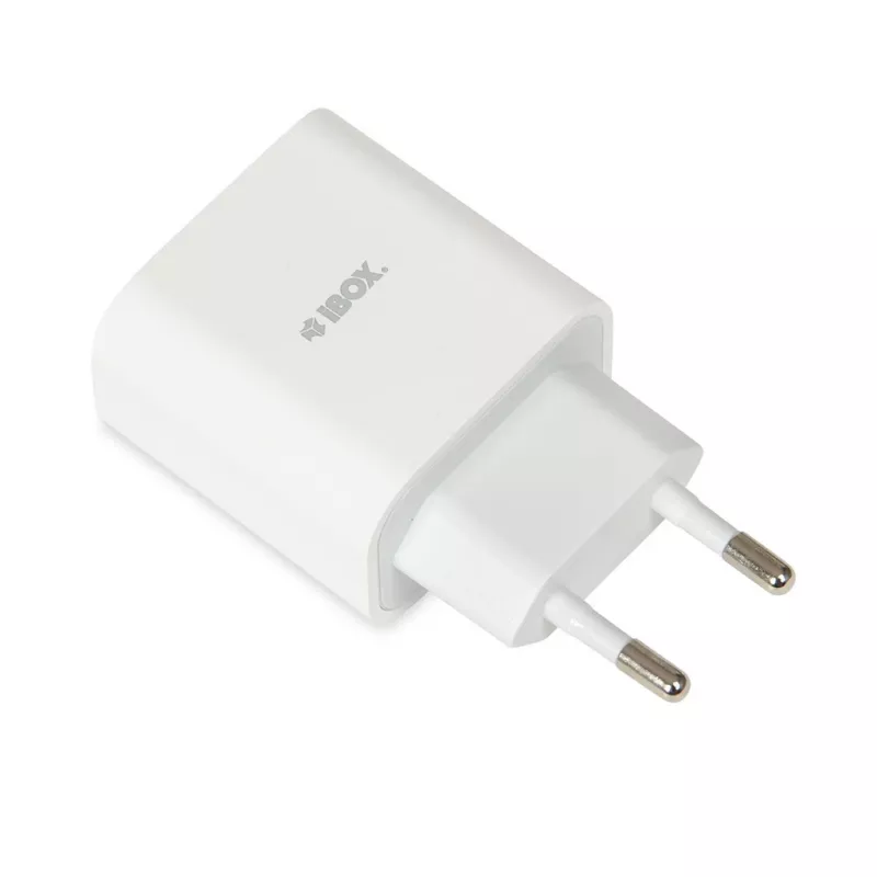 Iekštelpu USB Type-C ātrais lādētājs IBOX C-37, 20 W, USB‑C PD 3.0, 3 A izeja, balts