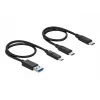 Karšu lasītājs DeLOCK USB Type-C priekš CFast SD + USB centrmezgls