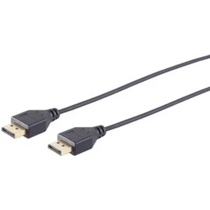 Shiverpeaks BASIC-S DisplayPort 1.2 kabelis, melns, 0,5 m, vīr. uz vīr. (20P20C), īpaši plāns, zeltīti kontakti (BS10-49015)